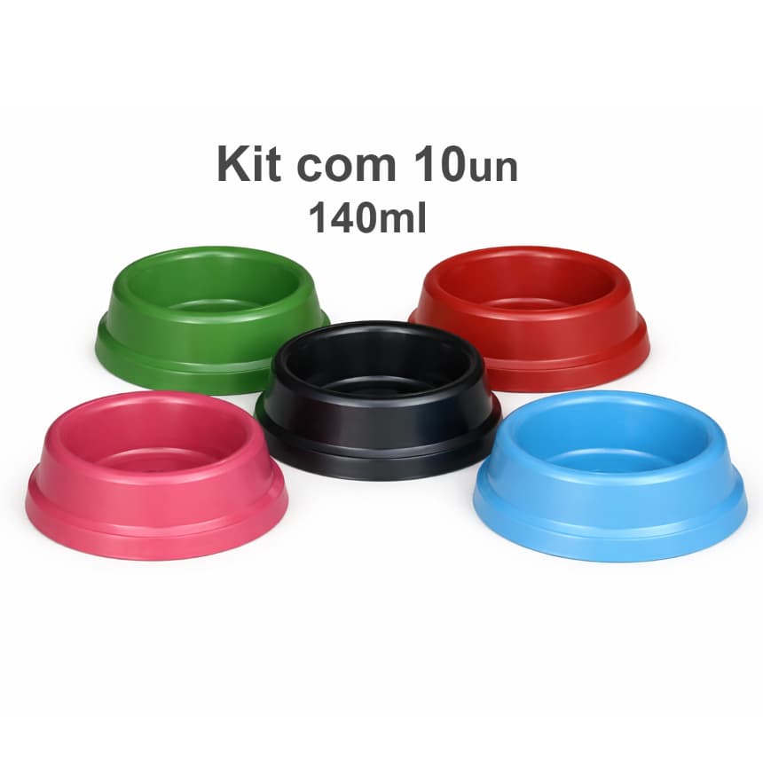 Comedouro Pote Tigela 140ml Gato Cachorro Economico Kit 10un Cores Patrulha Decoracao Pet