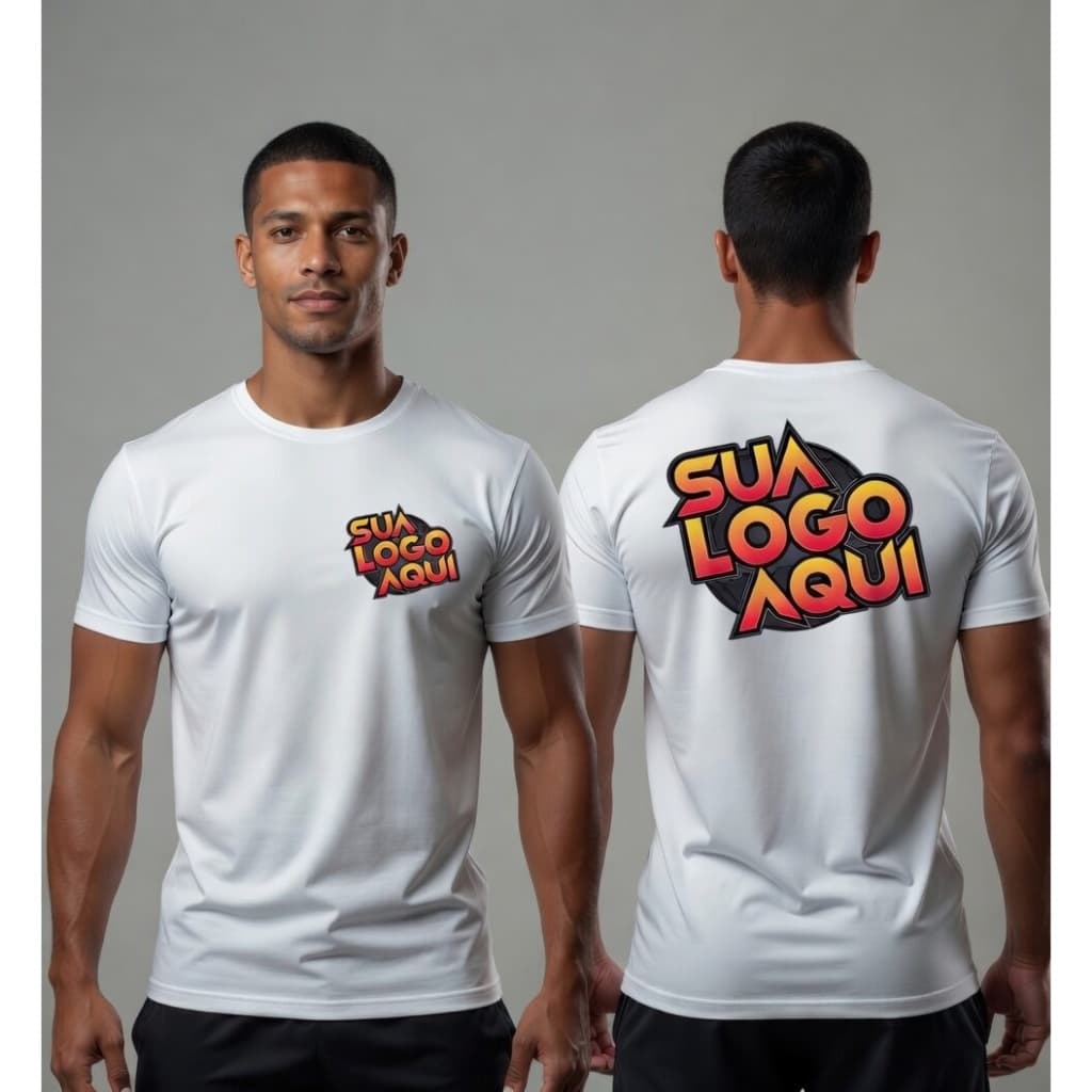 Camiseta Básica De Algodão Premium Unissex Adulto Personalizada Com Sua Arte, Estampa ou Logo