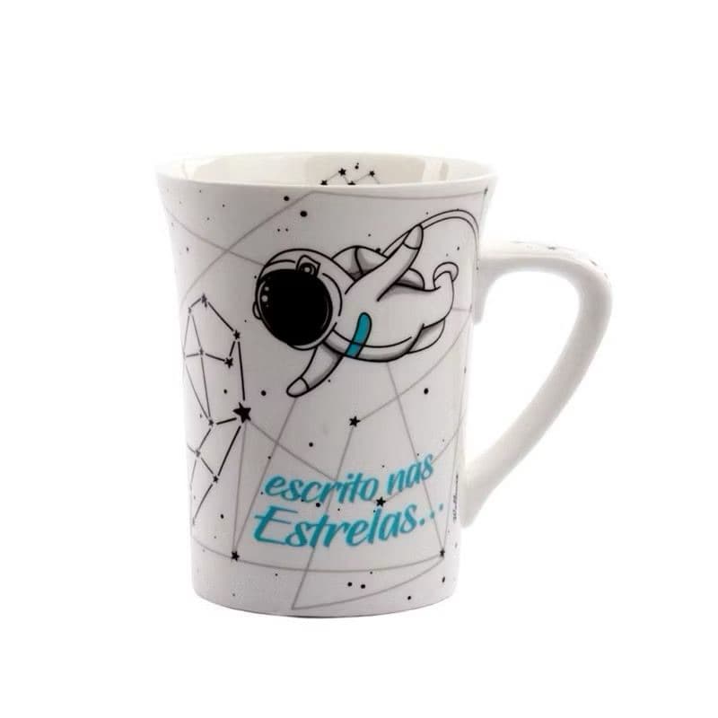 Caneca de cerâmica amor namorados “escrito nas estrelas”