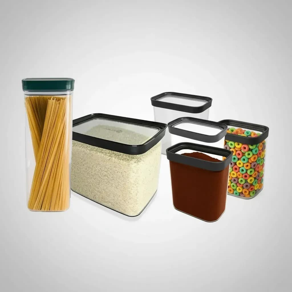 Conjunto de 5 Potes Herméticos para Mantimentos