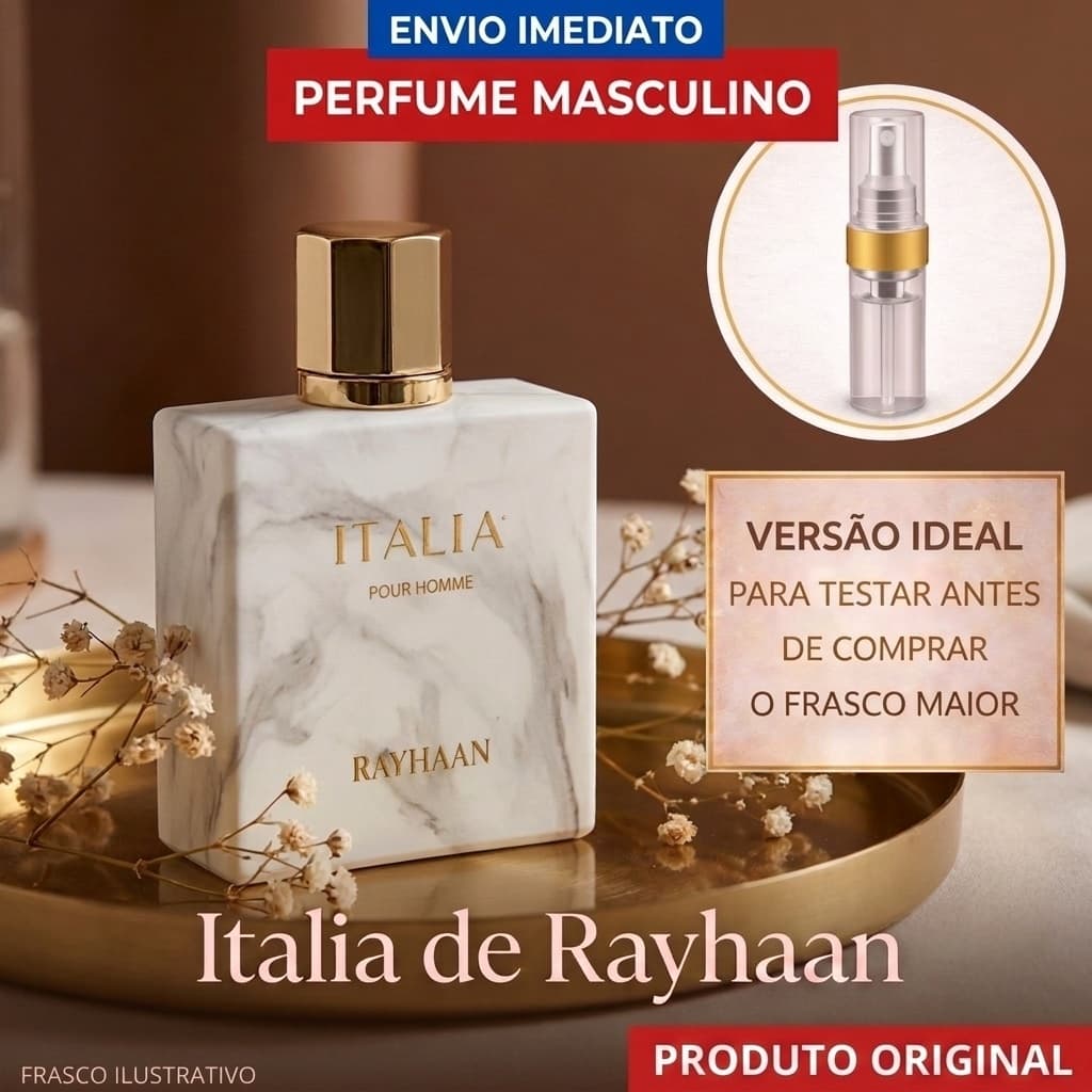 Perfume Italia Rayhaan DIFERENCIADO IMPECÁVEL SEDUTOR REQUINTADO ALTA FIXAÇÃO