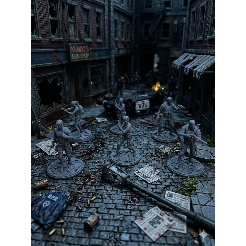 Kit 6 Miniaturas Resident Evil - Survivor Pack RPG 32 MM
