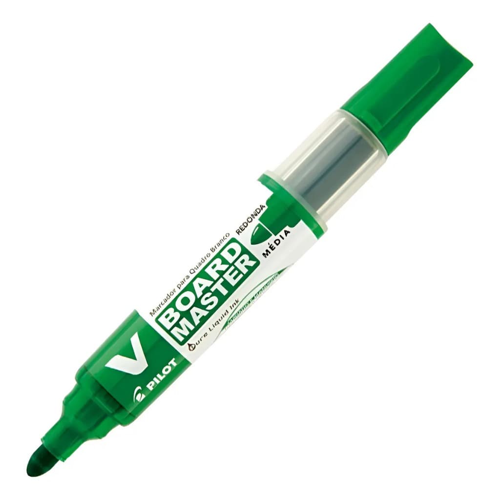 Pincel Marcador para Quadro Branco Recarregável Pilot V-Board Master Verde