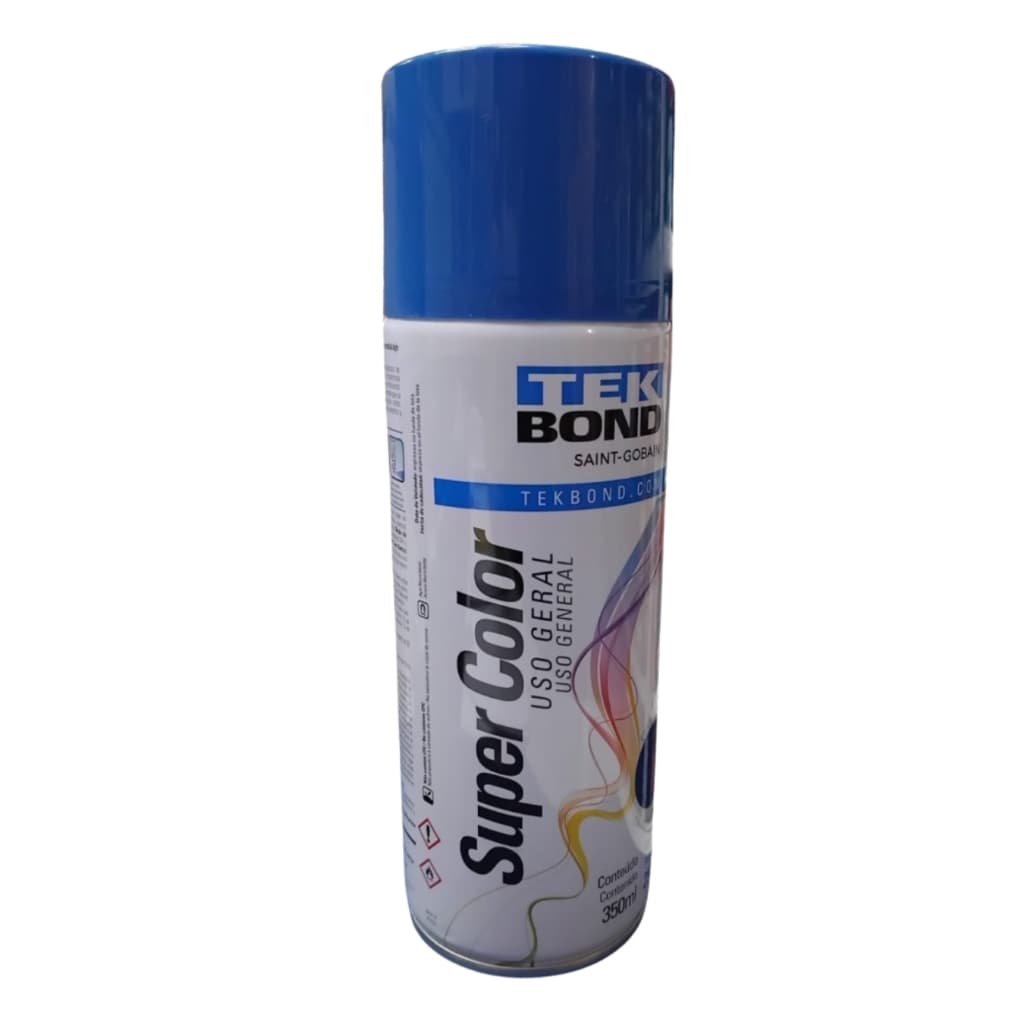 Tinta Spray Azul Escuro Brilhante Uso Geral Tekbond 350ml