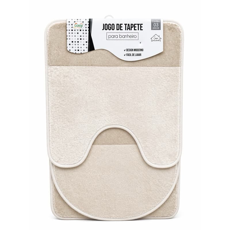 Conjunto 3 peças pra banheiro e escova sanitária