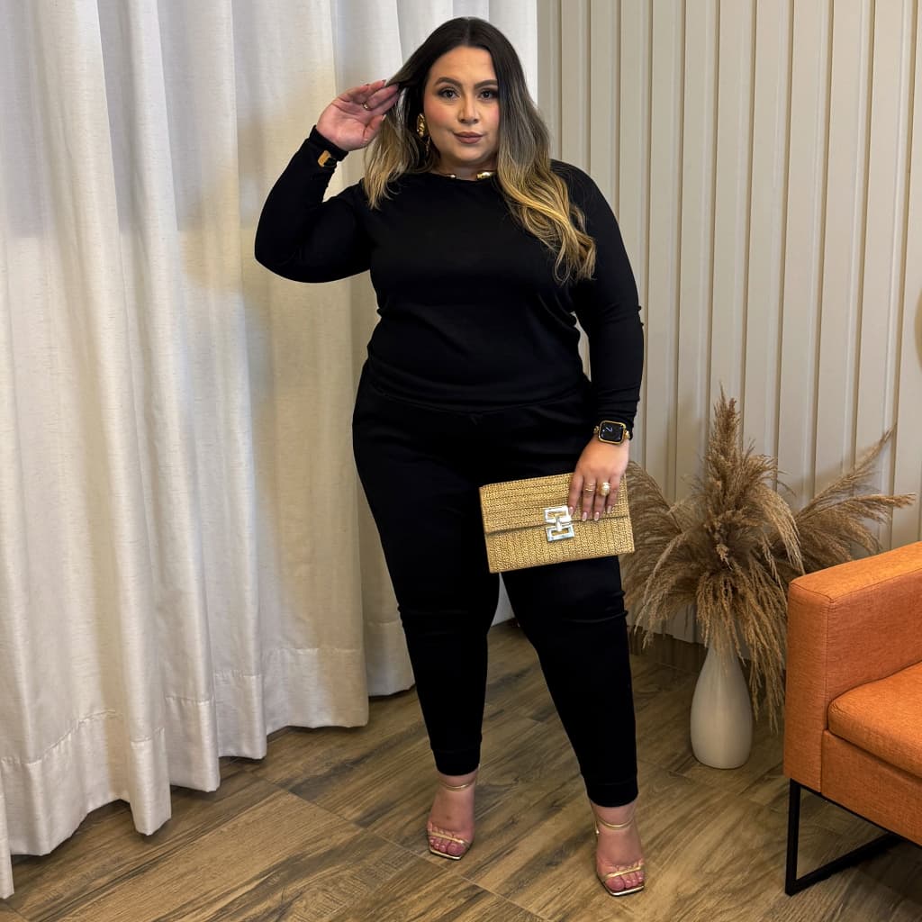 🔥 MAIS VENDIDO🔥 Conjunto Lanzinha Plus Size Calça com Forro | Muito Quentinho | Não Transparente
