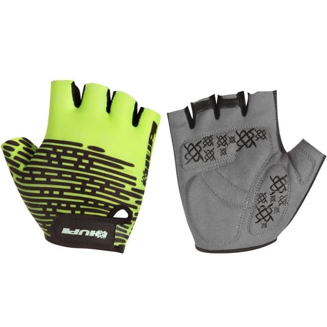 Luva Ciclismo HUPI Dedo Curto Bio Verde Neon