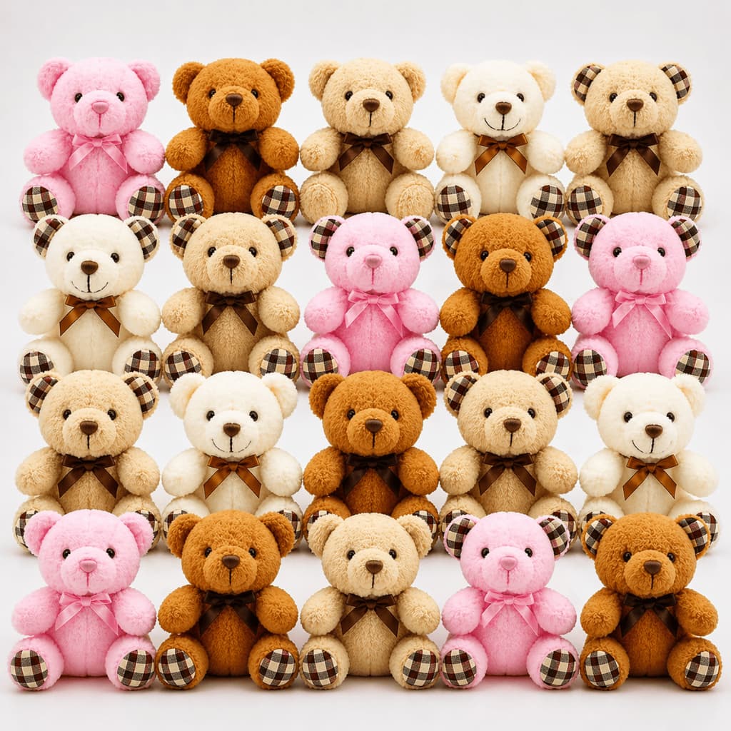 Ursinho de Pelúcia Pequeno Urso Lembrancinha Brinde para Eventos Festa Chá de Bebê Confraternização Presente Chaveiro