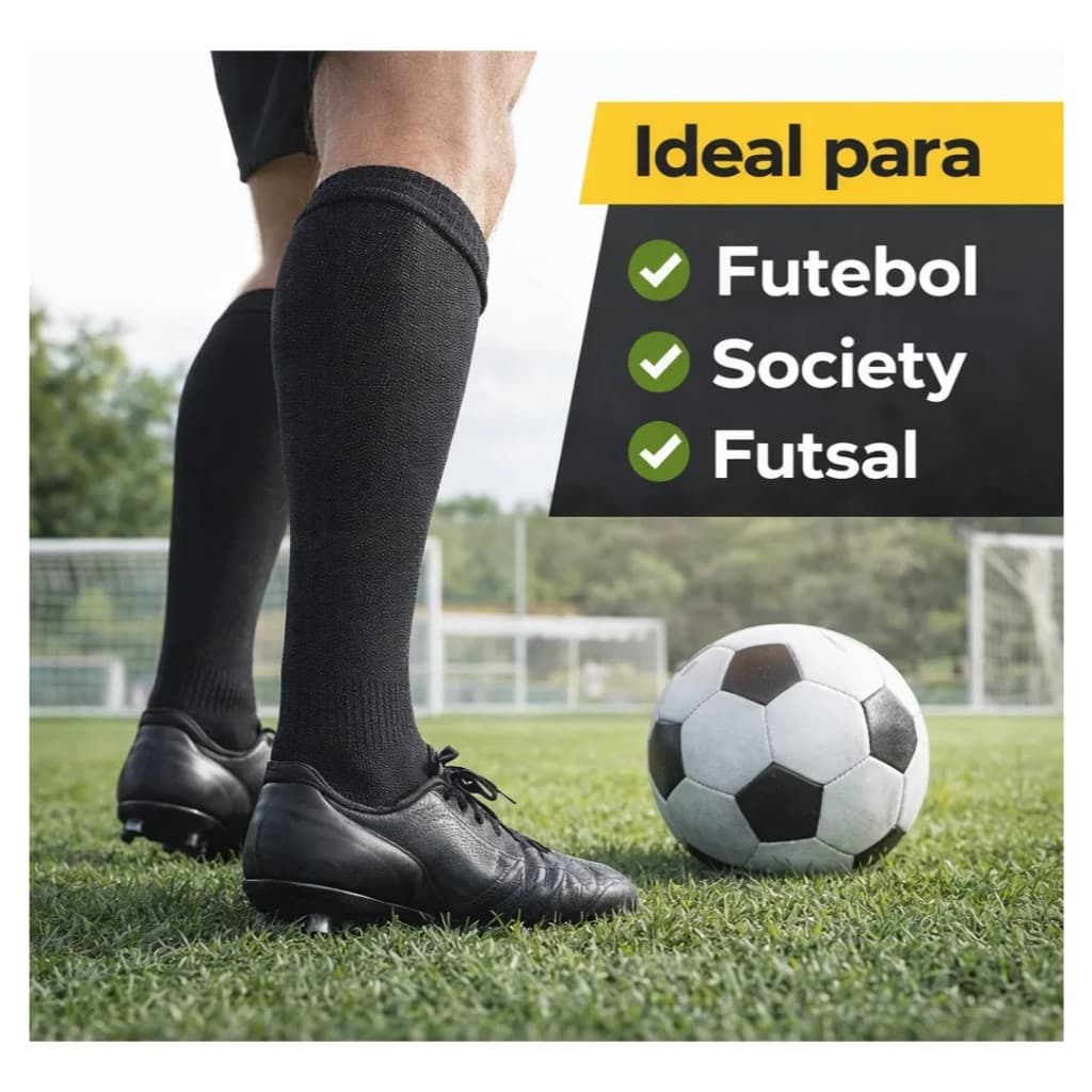 Meião Futebol Profissional Adulto Compressão