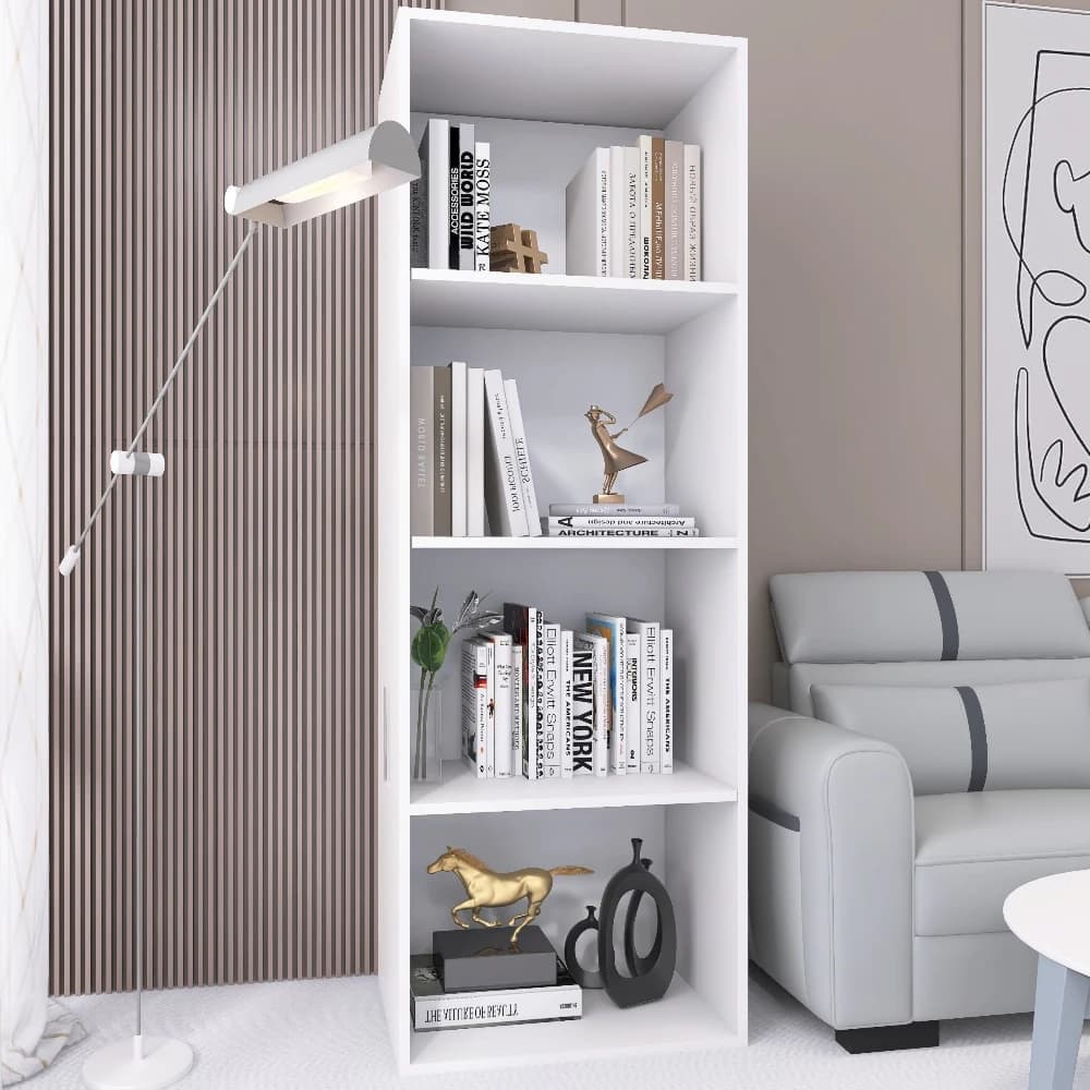 Estante Organizador Livreiro Estilo Industrial Madeira MDP Prateleira p/ Livros Quarto Sala Cozinha