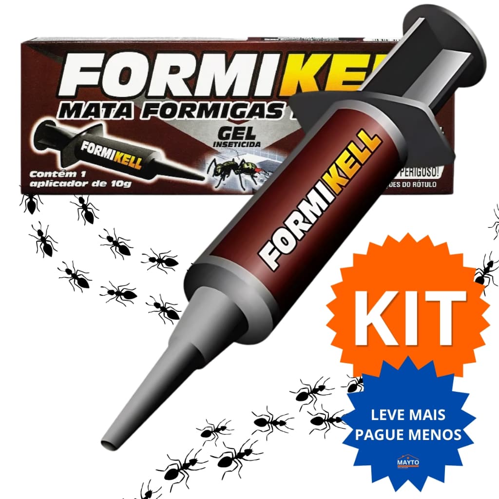 Gel Mata Formigas Formikell Kelldrin 10g Controle de Formigas com Ação Rápida Ambientes Diversos