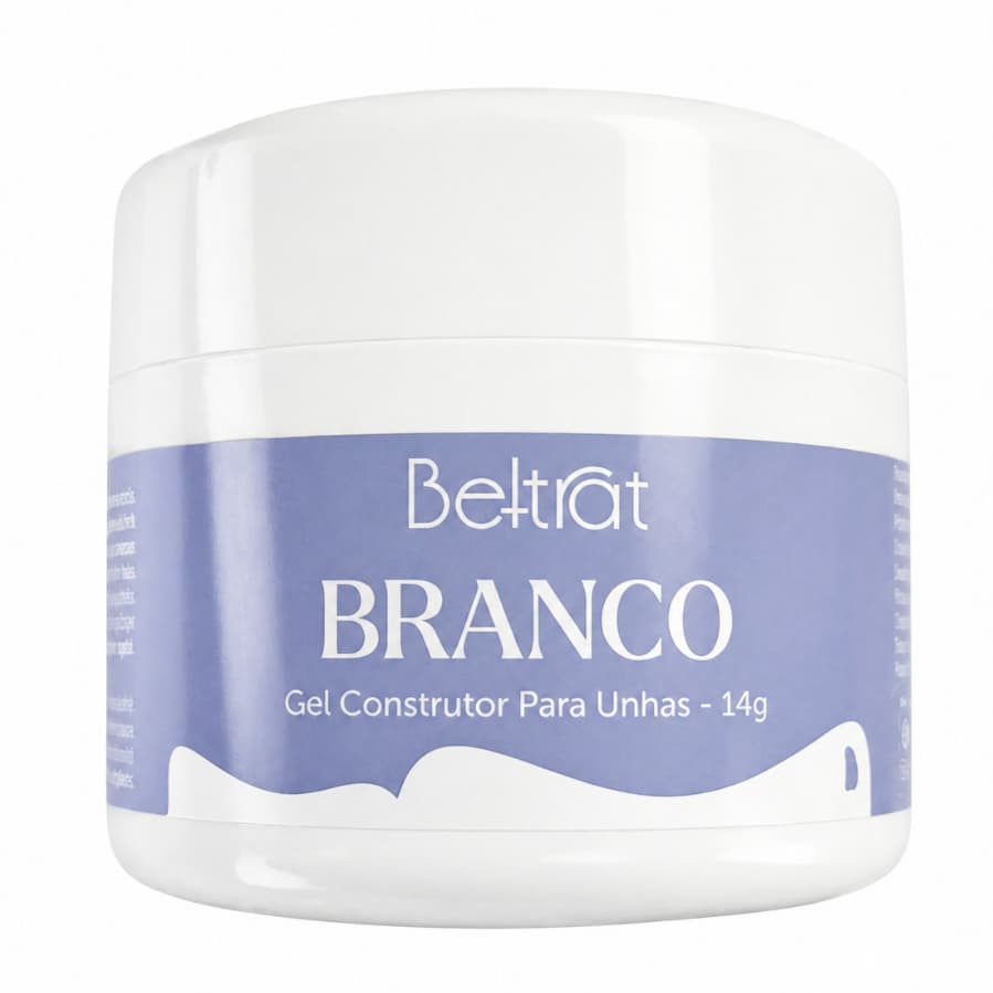 Gel Construtor Beltrat Branco 14g Para Alongamento Unhas UV LED Alta Resistência Profissional