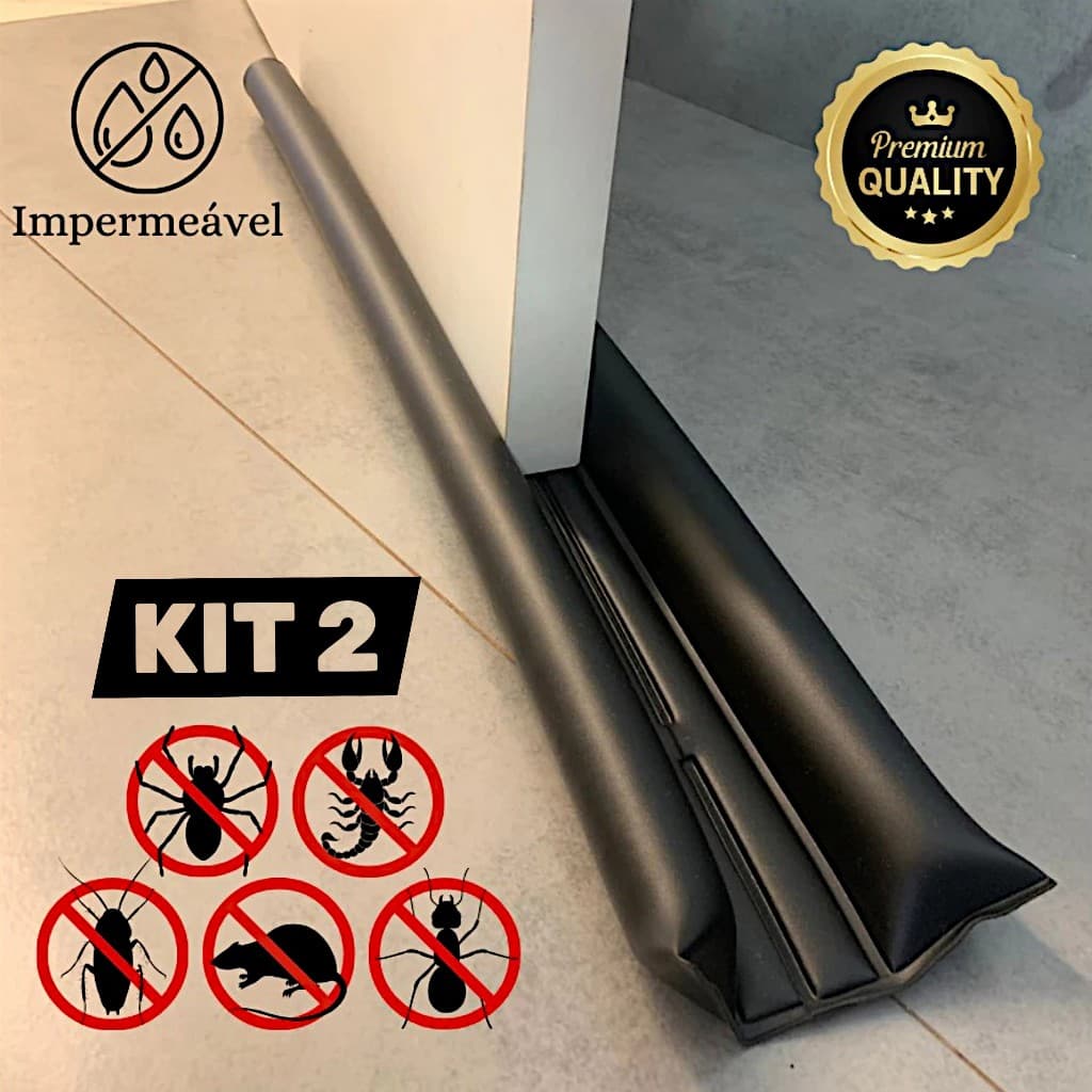 Veda Porta Rolinho Impermeável Ajustável Total, Contra Insetos e Poeira 70/80/90/100cm
