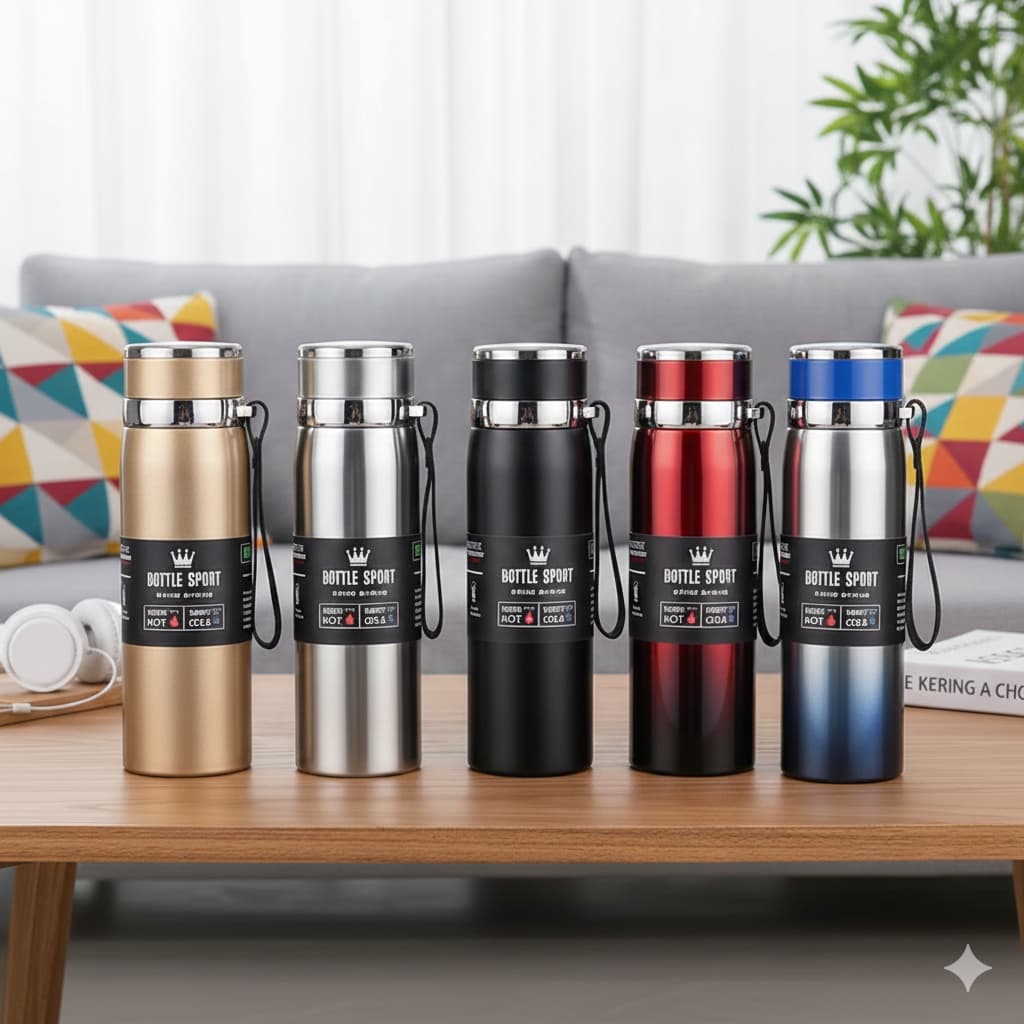 Garrafa Térmica Inox Premium Quente Gelado A Vácuo Academia camping com alça