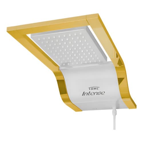 Chuveiro Ducha Fame Intense Branco- Dourado - 127v