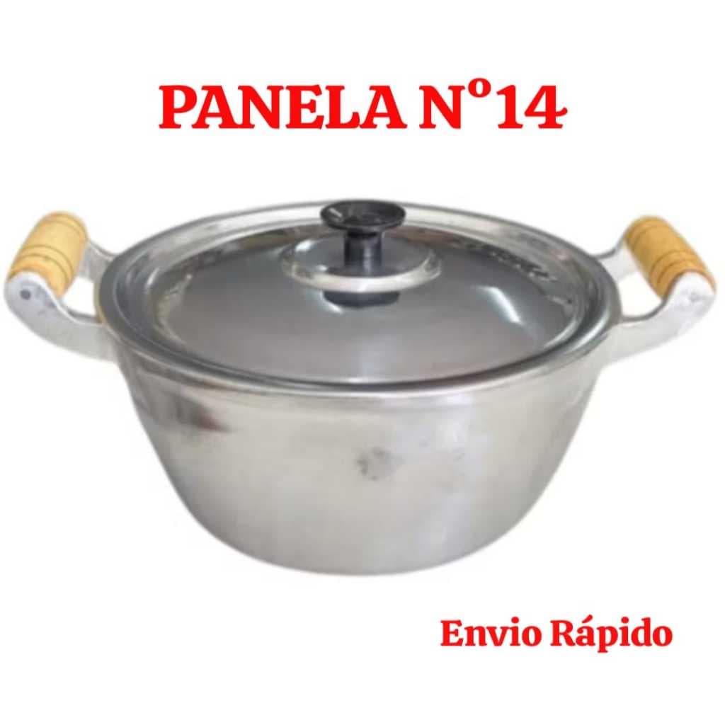 Panela Caçarola 14 de Alumínio Batido Fundido Grosso Pequena 0,8 Litros Com Tampa