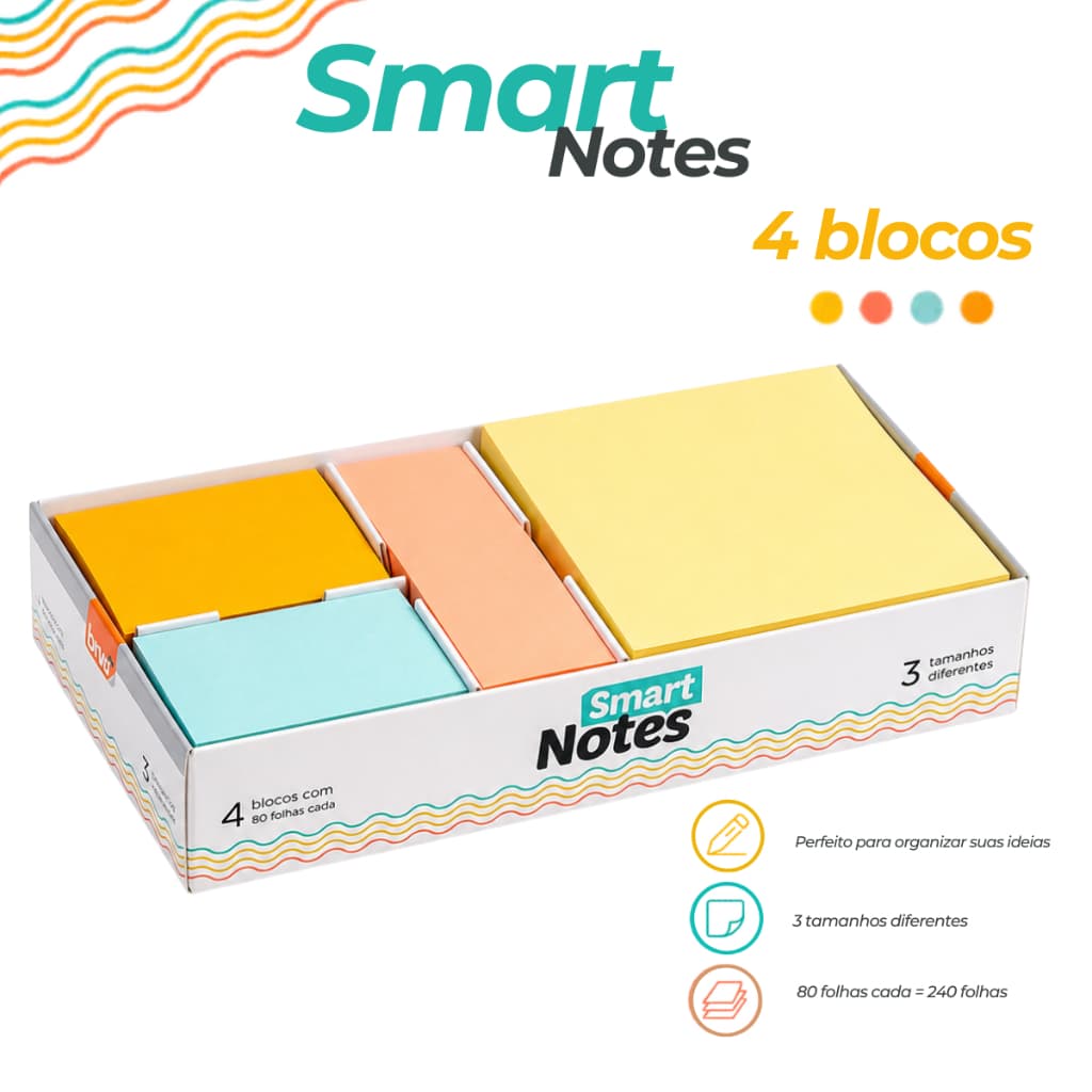 Box 4 Blocos De Notas Adesivas ENJOY