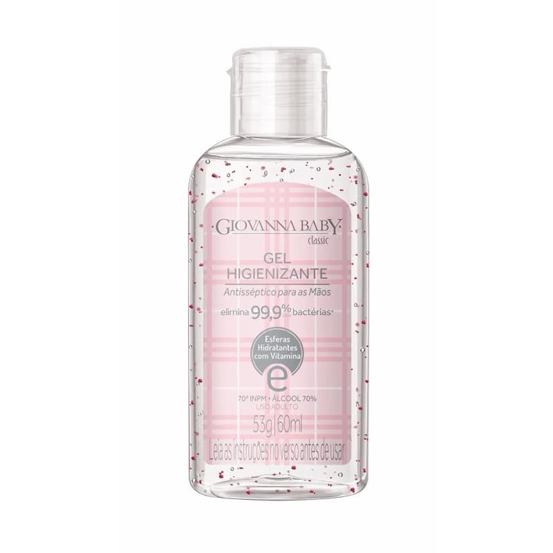 Álcool em Gel Higienizante Giovanna de Baby com Ação Antibacteriana 70% 60ml