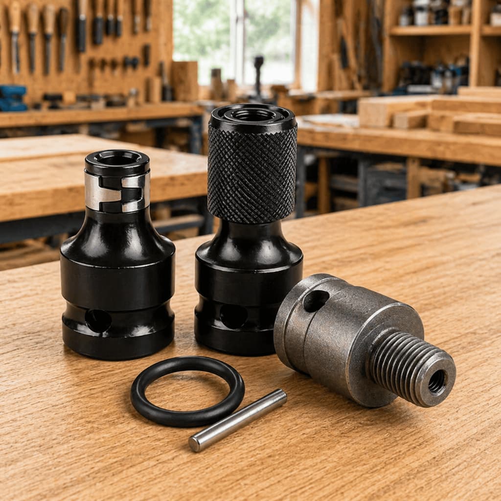 Kit 3 Haste Adaptador Soquete Bit Quadrado Chave Impacto 1/2 Pol Universal Rosca 20UNF Parafusadeira