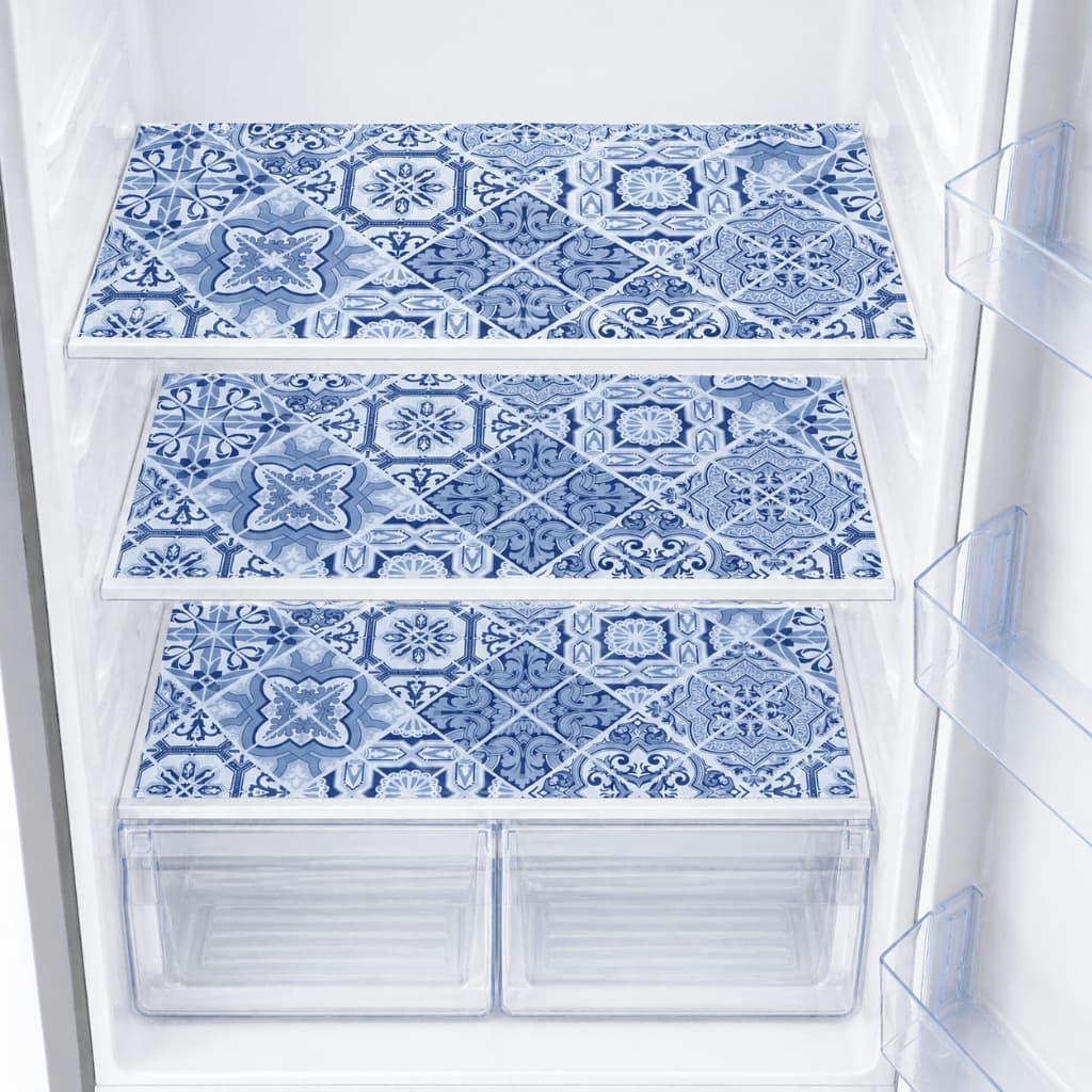 Kit 3 Toalha de Geladeira Forros para Geladeira em PVC Térmico Plastico 55x35cm Azul Colorido