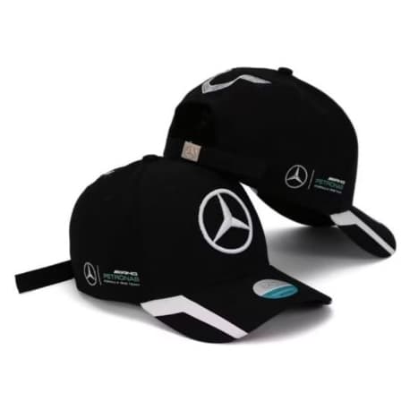Boné Mercedes Aba Curva Ajustável Unissex Masculino Feminino Automobilismo Casual Premium