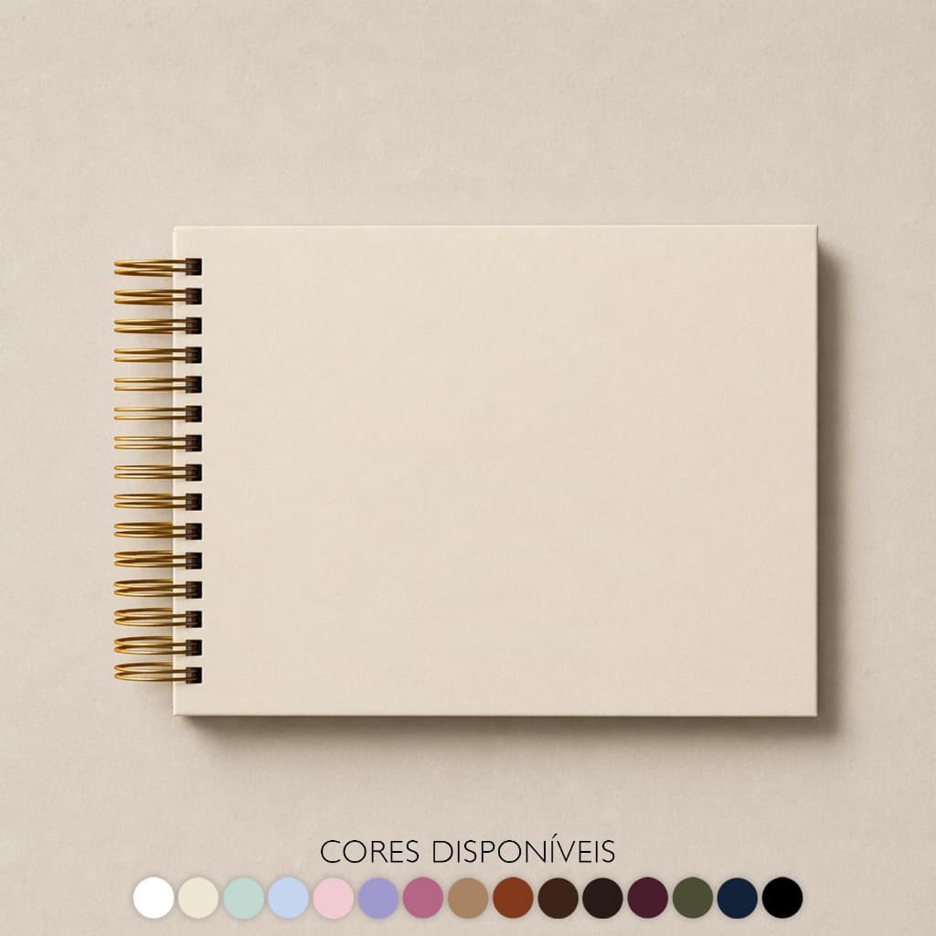 Caderno para Fotos e Scrapbook 25x18,5cm Várias Cores
