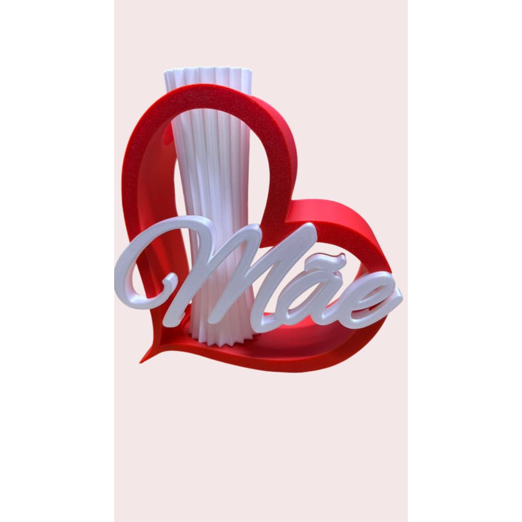 Vaso Mãe Com Coração Presente Criativo Dia Das Mãe decorativo impressão 3D