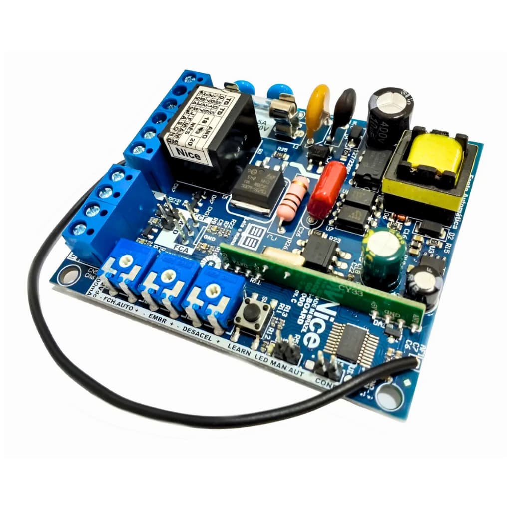 Placa Central Nice S-Board 1000 Peccinin Portão Automático i-Track Bifásica Rolling Code Soft