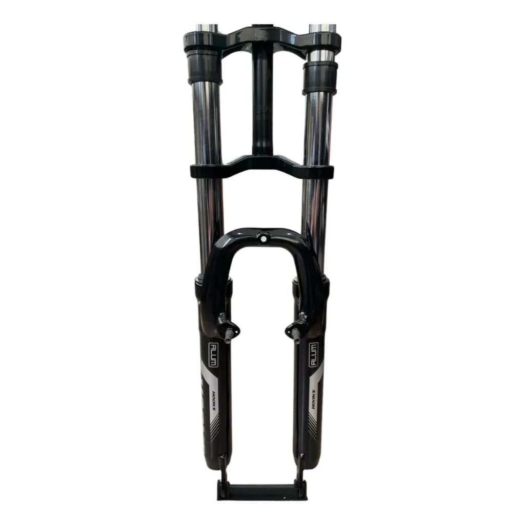 Suspensão Garfo Bike Aro 26 Standard Aluminio 2 Andar Gordo 21.1mm Cromado Hooks Preto
