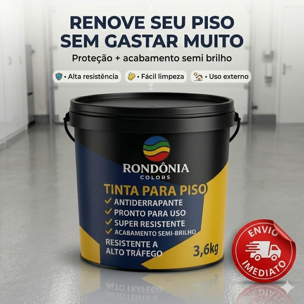 Tinta Emborrachada Piso Antiderrapante 3,6kg Impermeabilizante Externo Rachaduras Proteção Durável