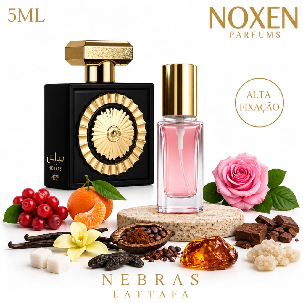 Perfume Feminino 5ml Premium Vidro Spray Nebras Doce Intenso Elegante Importado