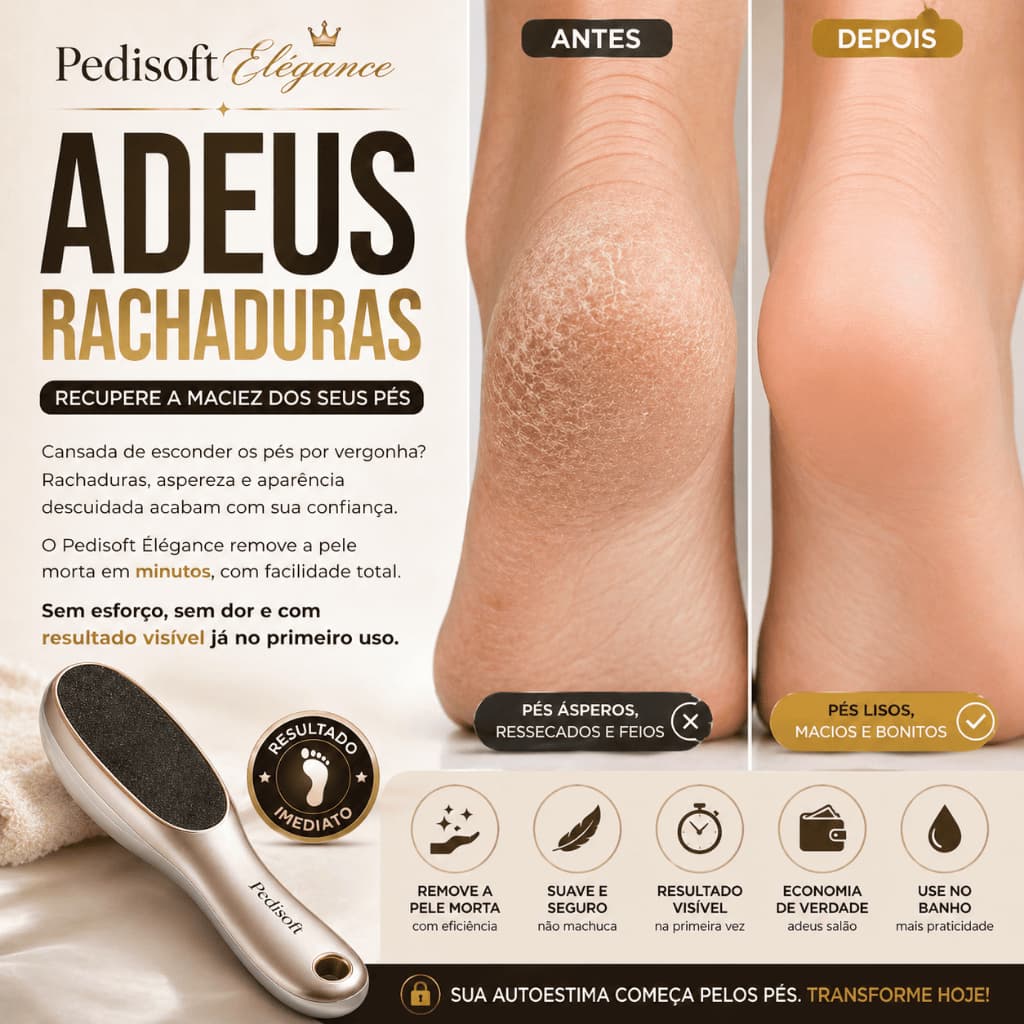 Pedisoft Élégance Premium: Resultado de Salão em Casa (Pés Lisos Instantaneamente)