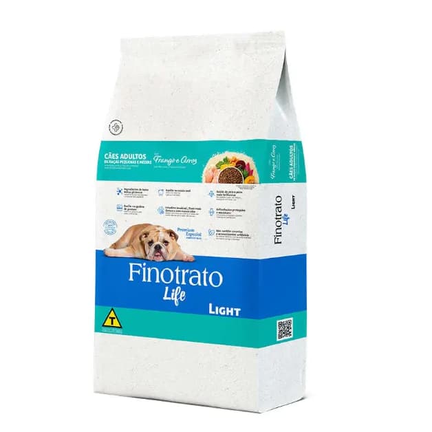 Ração Seca Light Frango Natural Light Cães Adultos 10kg Finotrato