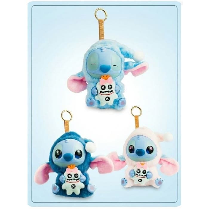 Chaveiro de Pelúcia Stitch Pijama Premium Coleção Disney Stitch 15cm Taimes