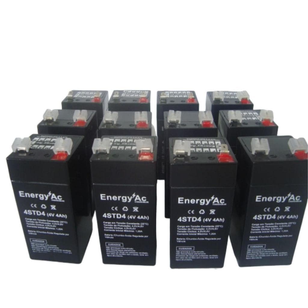 KIT 20 UNIDADES DA 4V 4AH PARA BALANÇAS ELETRONICAS , AUTMAÇÃO E RELOGIO DE PONTO.