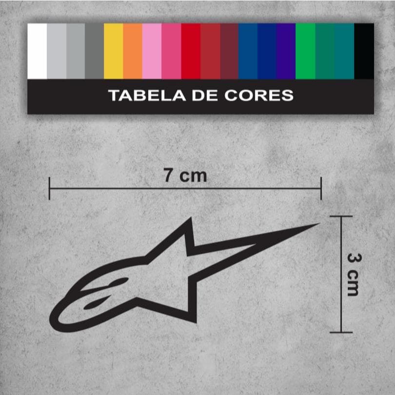 Adesivo Estrela Racing para Moto e Capacete 7x3 - Estilo Alpinestars