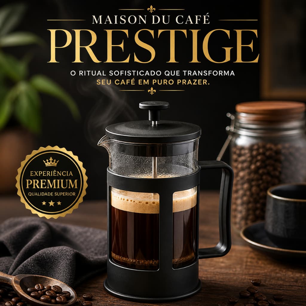 Prensa Francesa Luxo Cafeteira Francesa 300ml Premium