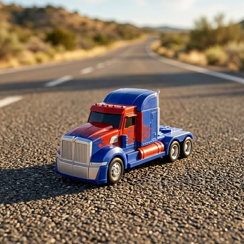 Robô  Caminhão   Transformers  Bate e Volta Pilha Inclusa