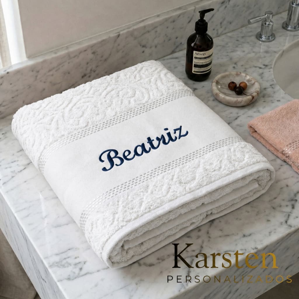 Toalha Gigante Banhão Karsten Melina + Seu nome Personalizado Na toalha Manda no Chat Apos Compra
