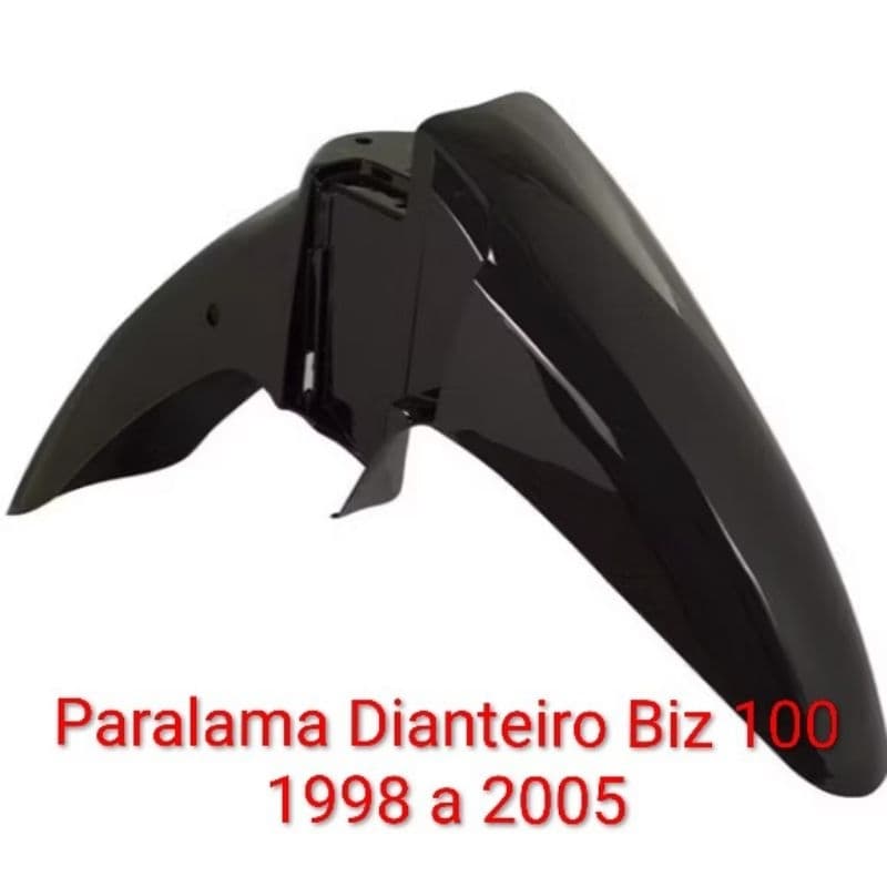 Paralama Dianteiro Biz 100 Ano 1998 ate 2005 Preto Injetado
