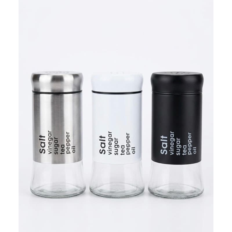 Saleiro/ Pimenteiro inox vidro gourmet
