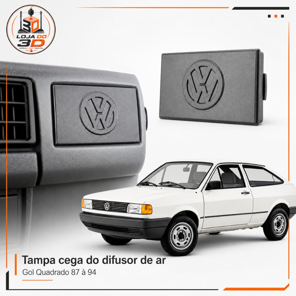 Par Tampa Cega Difusor De Ar Painel Saveiro Quadrado 87 A 94 gol parati voyage cinza ou preta