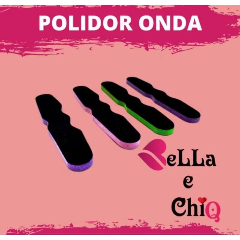 50 unidades de lixas  polidora onda colorido para unhas