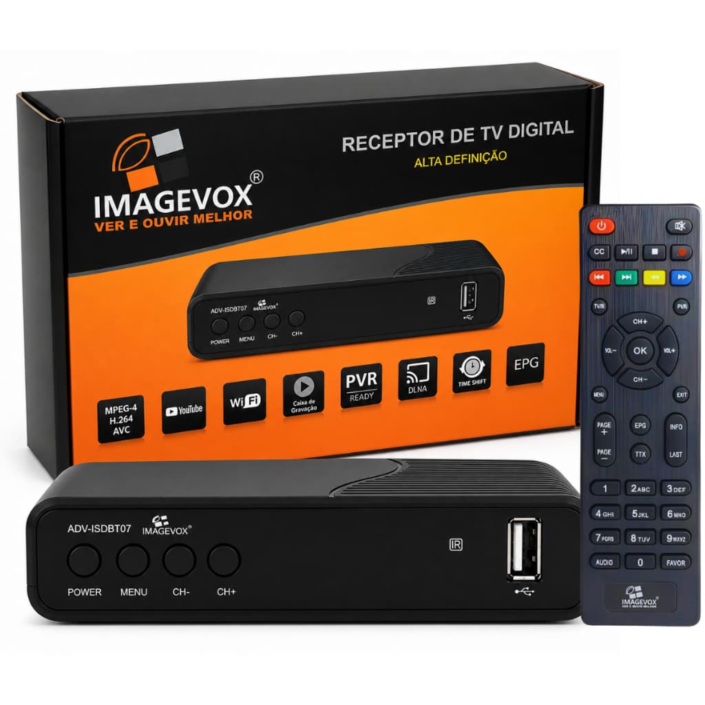 Conversor Receptor Digital Para TV Full HD Imagevox ADV-ISDBT07