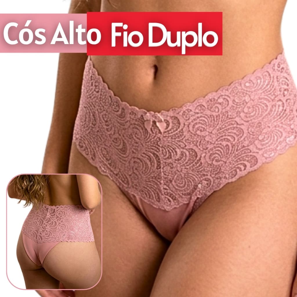 Kit Calcinha Fio Duplo Cos Alto Calcinha Renda Calsinha Femenina Modeladora Calcinha Adulta Renda Feminina