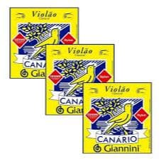 3 Encordoamentos Nylon Canario Giannini 6 Cordas Com Bolinha - Novo Original