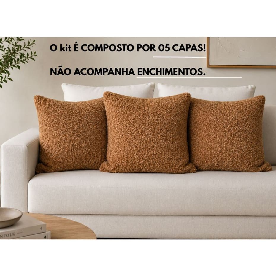 Kit Capa Almofada Charme 5 Peças