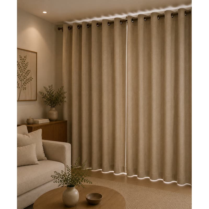 Cortina Luxo De Linho de 6 a 8 metros de largura - Cortinas Grandes - Decoração Sala Quarto Casa