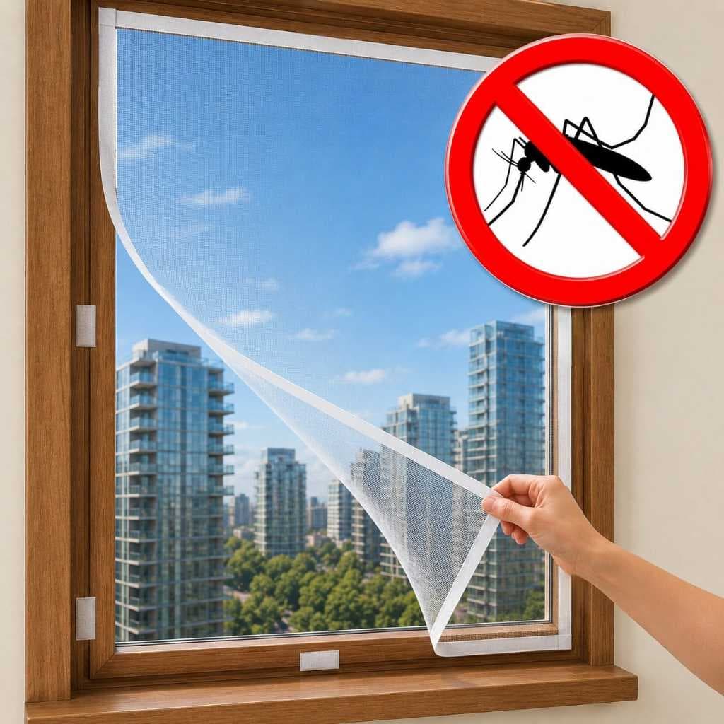 Tela Mosquiteira Anti Inseto Mosquito Branca Velcro Janela Diversos Tamanhos Basculante