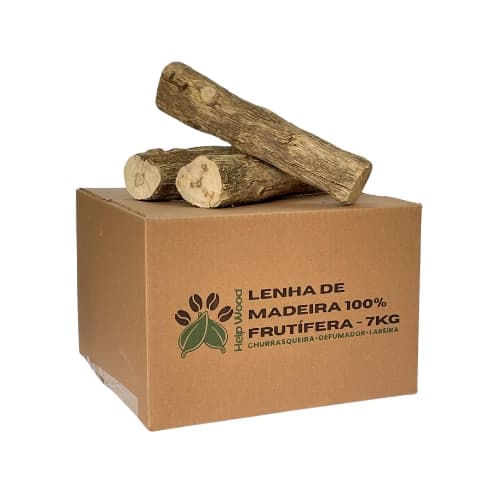 Lenha  Frutifera Café para Churrasco Alta Defumação Gourmet  7KG